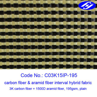 tessuto della fibra del Kevlar Aramid di giallo della pianura di intervallo del tessuto della fibra del carbonio di 1500D 3K