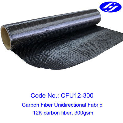 tessuto della fibra del carbonio di 12K 300GSM/fibra unidirezionale del carbonio per il rinforzo di costruzione